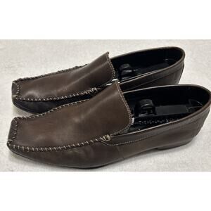 Russell & Bromley Mens Shoes Casual Dress Slip On Brown Loafers US 10/ EUR 44